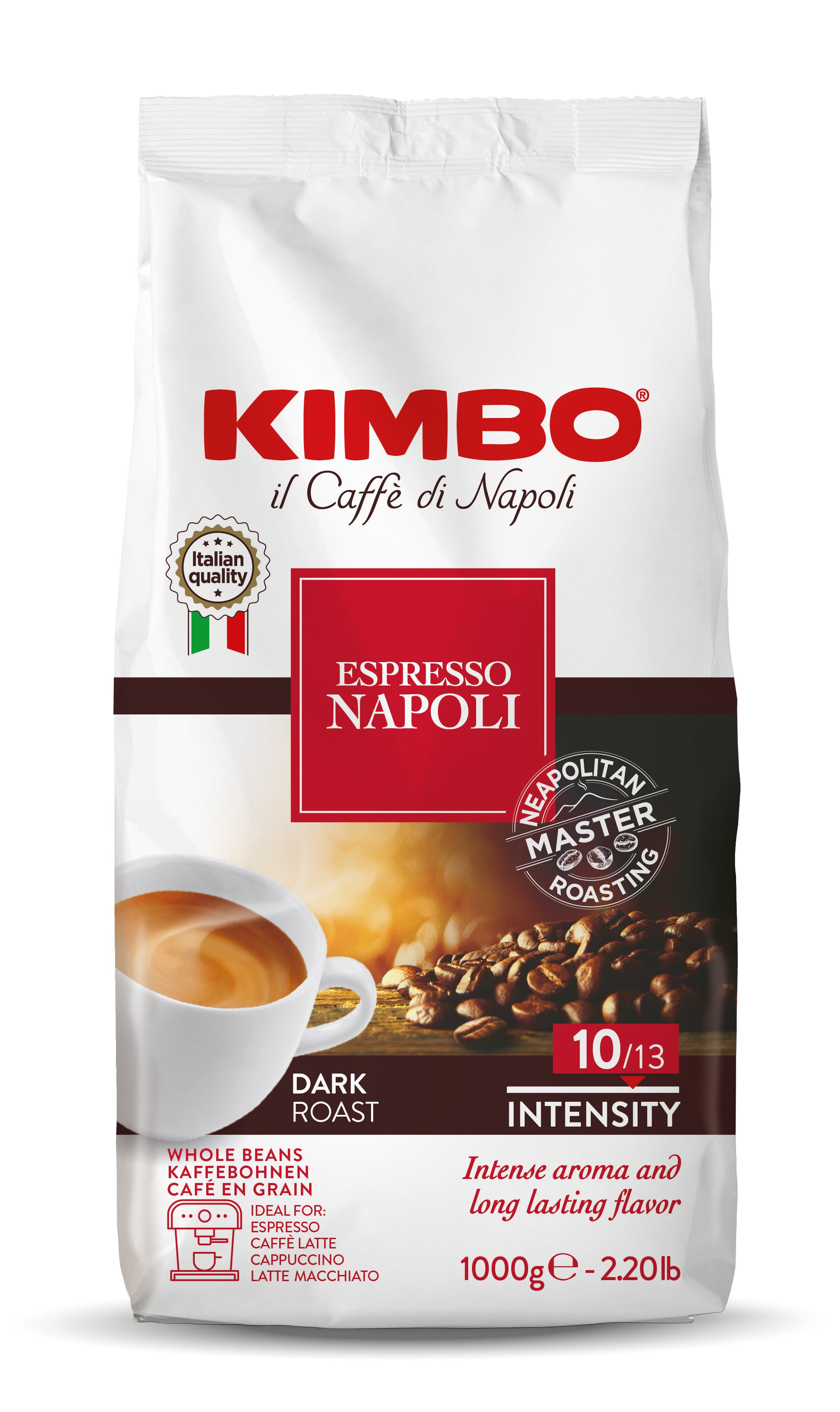 Kimbo - Espresso Napoli ganze Kaffeebohnen 1kg Kimbo - Espresso Napoli ganze Kaffeebohnen 1kg